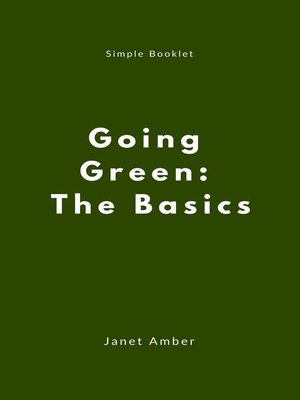 cover image of Going Green